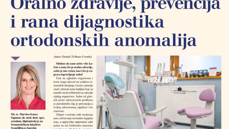 Intervju mr.sc. Martina Ivanec Sapunar, dr.med.dent. spec.ortodont u Dental Tribune